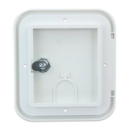 Leisure Cords RV Power Cord Utility Hatch Weatherproof Rectangle Door 6.5 Inch x 6 Inch (White)