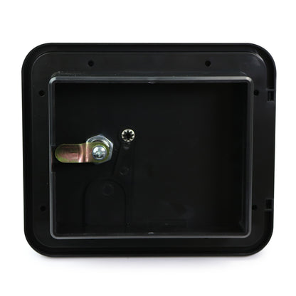 Leisure Cords RV Power Cord Utility Hatch Weatherproof Rectangle Door 7.63 Inch x 6.5 Inch (Black)