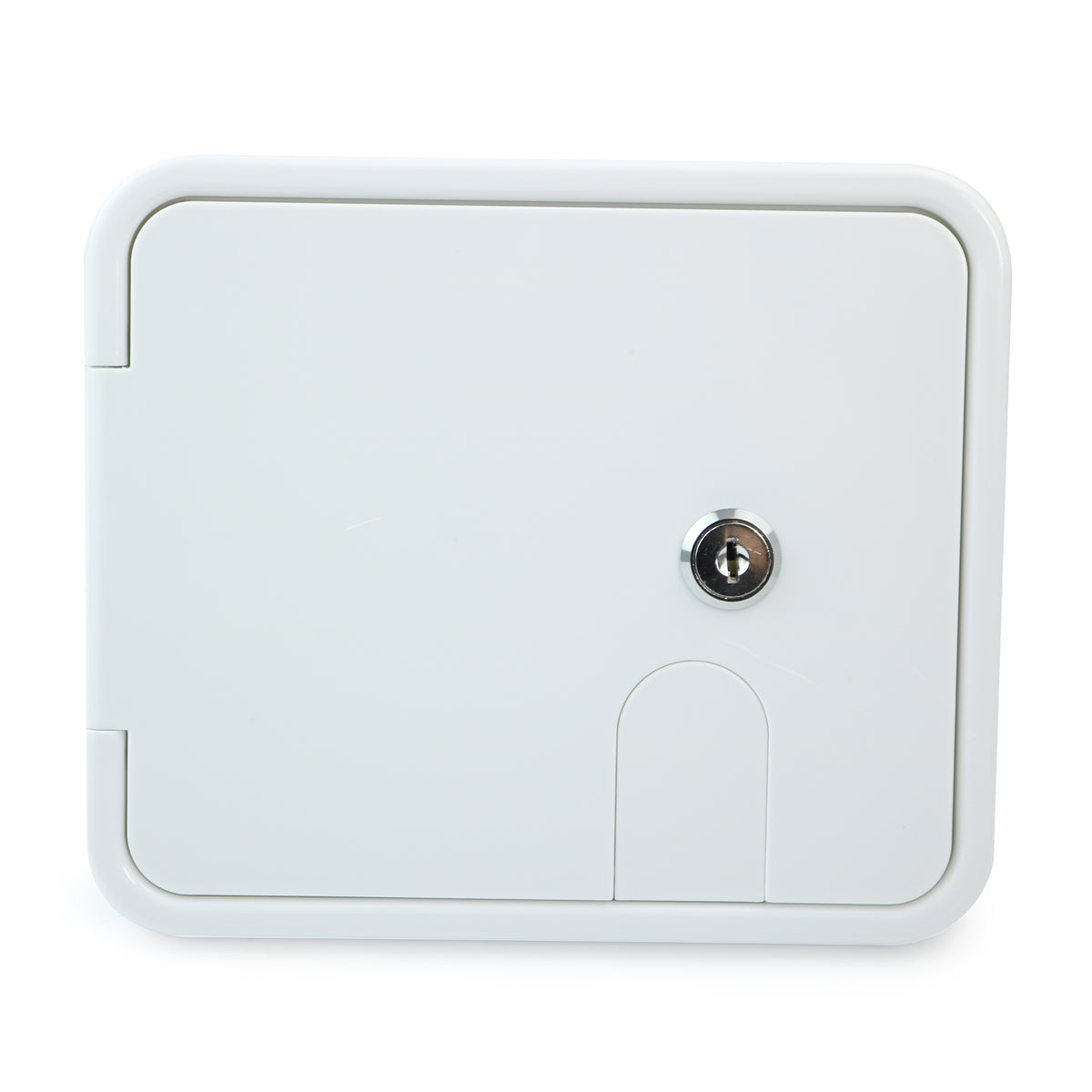 Leisure Cords RV Power Cord Utility Hatch Weatherproof Rectangle Door 7.63 Inch x 6.5 Inch (White)