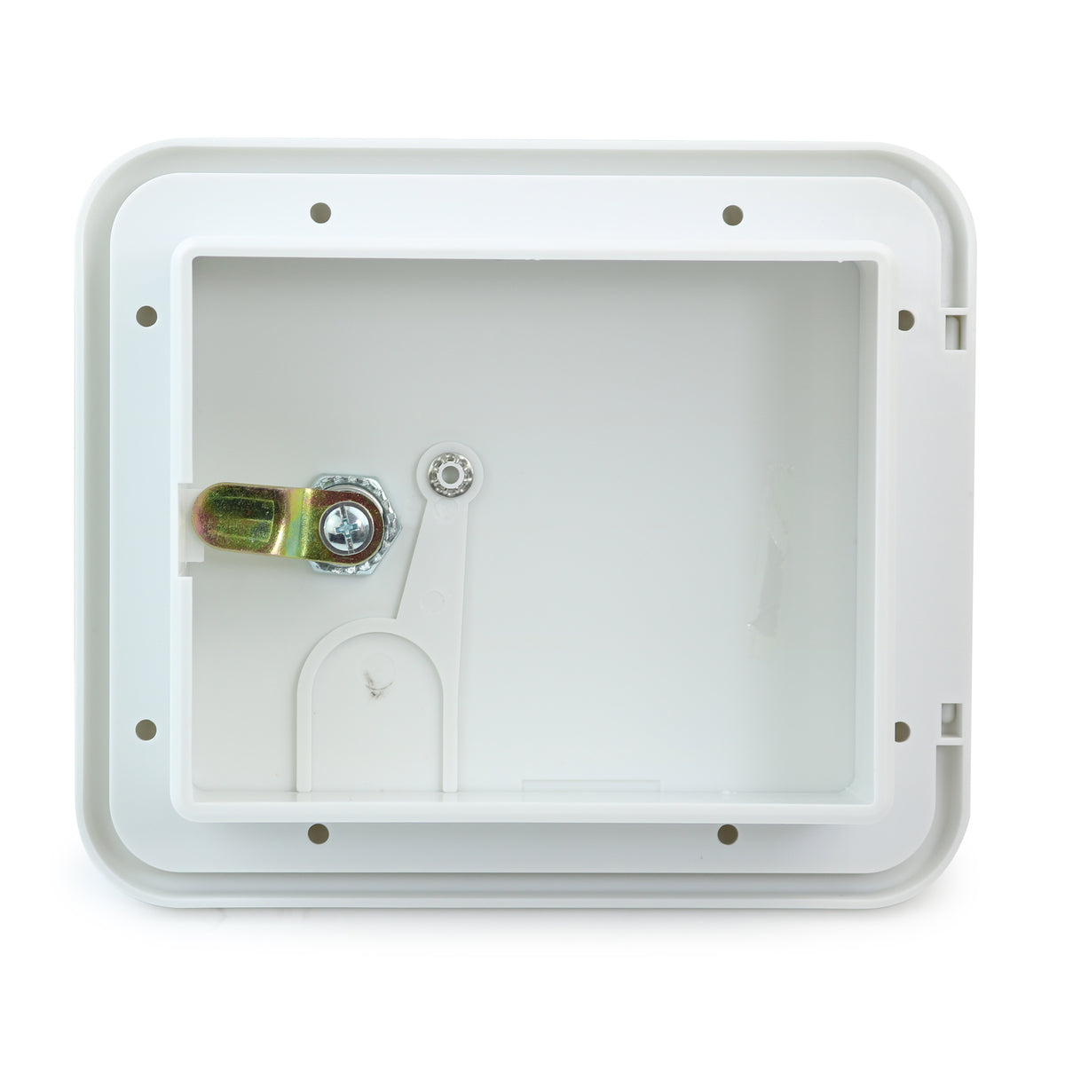 Leisure Cords RV Power Cord Utility Hatch Weatherproof Rectangle Door 7.63 Inch x 6.5 Inch (White)