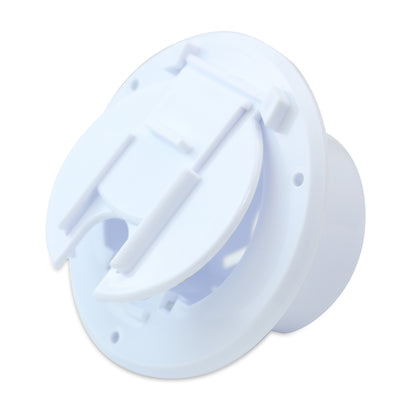 Leisure Cords RV Power Cord Utility Hatch Weatherproof Rectangle Door 4.3 Inch x 2.3 Inch (White)