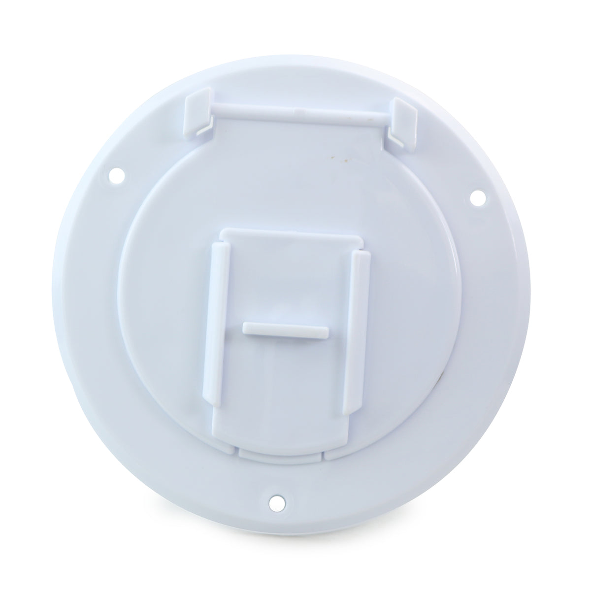 Leisure Cords RV Power Cord Utility Hatch Weatherproof Rectangle Door 4.3 Inch x 2.3 Inch (White)