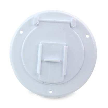 Leisure Cords RV Power Cord Utility Hatch Weatherproof Rectangle Door 4.3 Inch x 2.3 Inch (White)