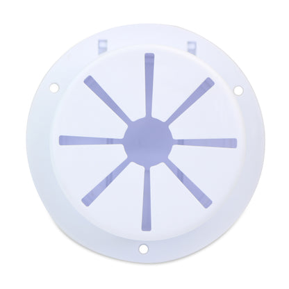 Leisure Cords RV Power Cord Utility Hatch Weatherproof Round Door 4.6 Inch x 2.6 Inch (White)