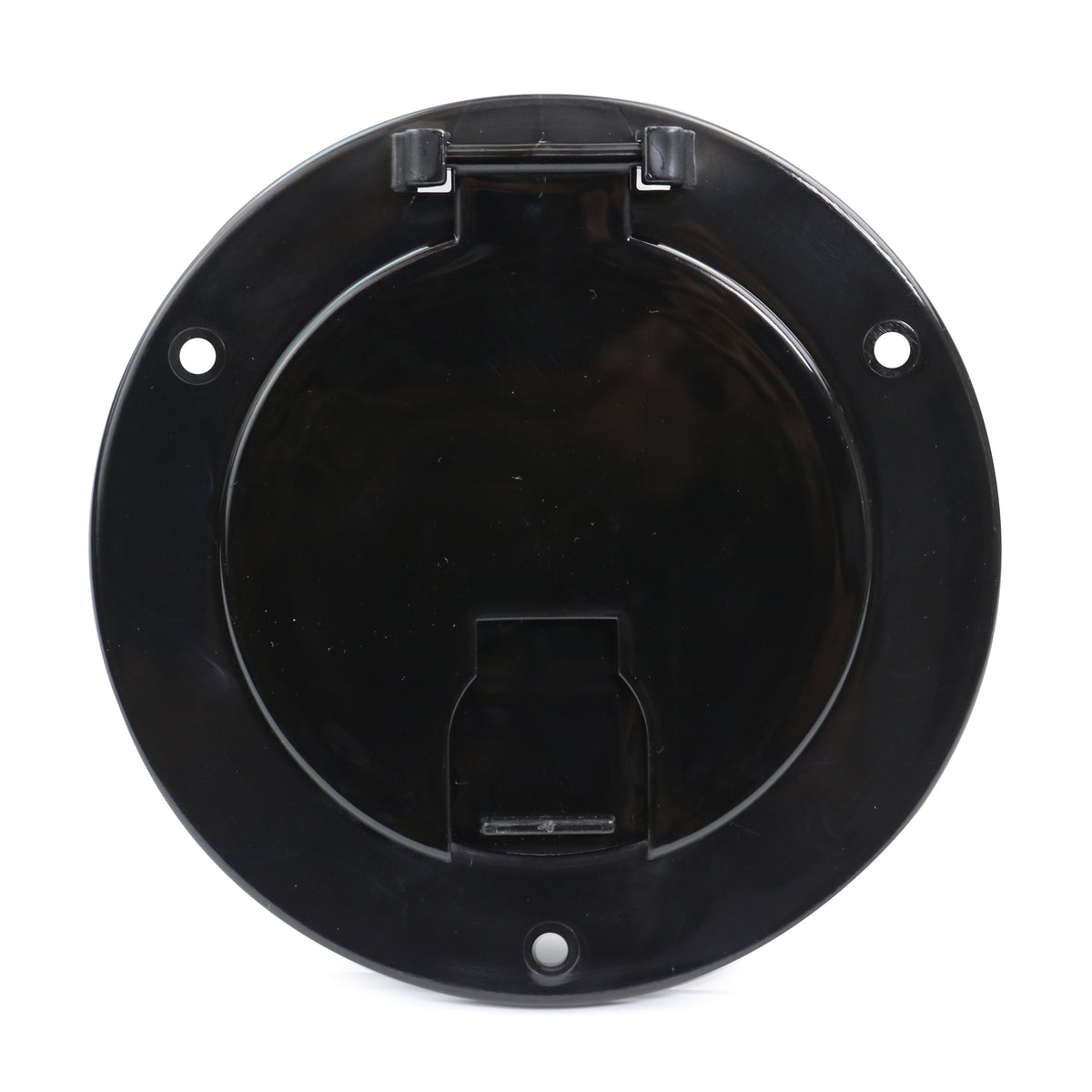 Leisure Cords RV Power Cord Utility Hatch Weatherproof Round Door 5.13 Inch x 2.38 Inch (Black)