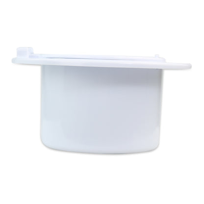 Leisure Cords RV Power Cord Utility Hatch Weatherproof Round Door 5.13 Inch x 2.38 Inch (White)