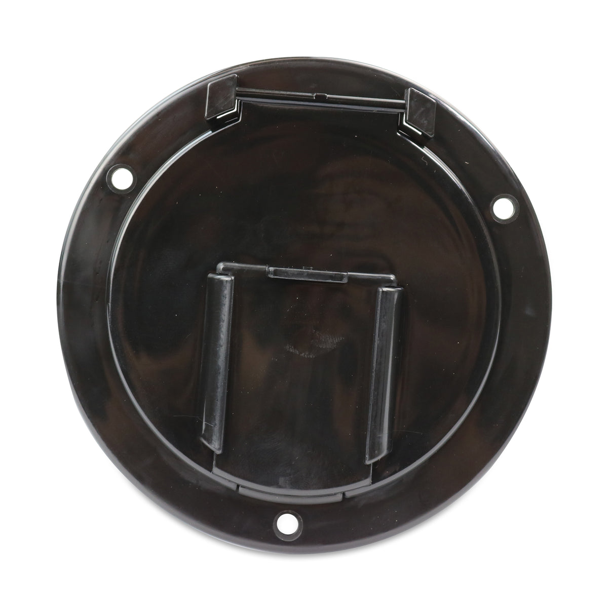 Leisure Cords RV Power Cord Utility Hatch Weatherproof Round Door 4.6 Inch x 2.6 Inch (Black)