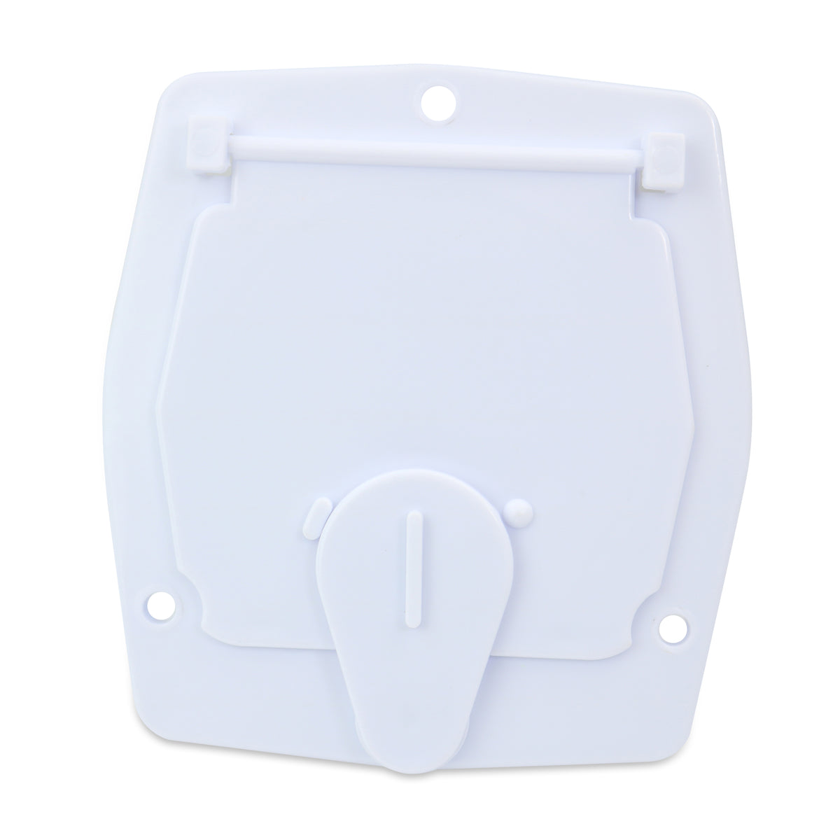 Leisure Cords RV Power Cord Utility Hatch Weatherproof Octagon Door 4.31 Inch x 3.88 Inch (White)