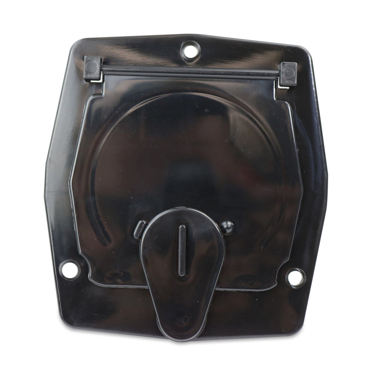 Leisure Cords RV Power Cord Utility Hatch Weatherproof Octagon Door 4.31 Inch x 3.88 Inch (Black)