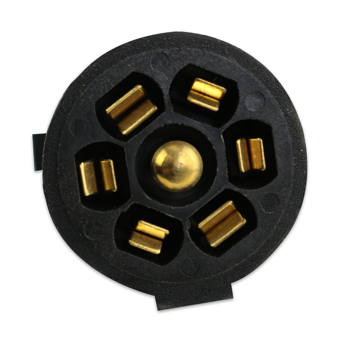 Leisure Cords 7 Way Inline Trailer Plug Extension Cord Inlet Socket 12 Feet (Black)