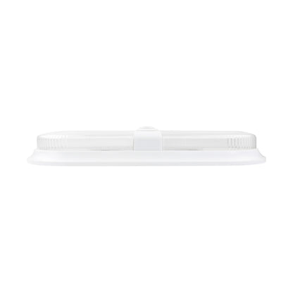 Leisure LED 12V RV LED Double Dome Light Oval Natural White On Off Switch Clear Lens 11 Inch (White)