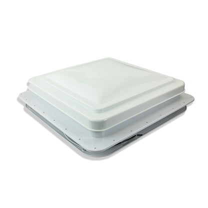 Leisure Coachworks RV Roof Vent Fan with White Lid 14 Inch x 14 Inch (White)