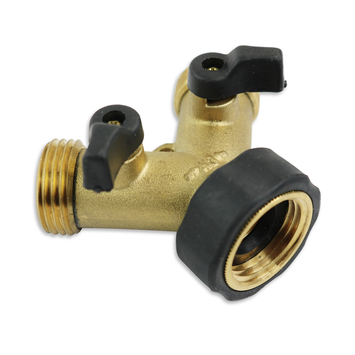 Leisure Coachworks RV Y Valve Adapter for 3/4 Inch Water Intake Fitting 2 Way Solid Brass (Brass)