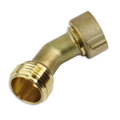 Leisure Coachworks RV 45 Degree Elbow for 3/4 Inch Water Intake Fitting Solid Brass (Brass)