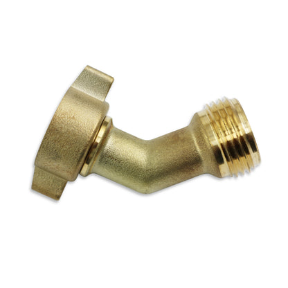 Leisure Coachworks RV 45 Degree Elbow for 3/4 Inch Water Intake Fitting Solid Brass (Brass)