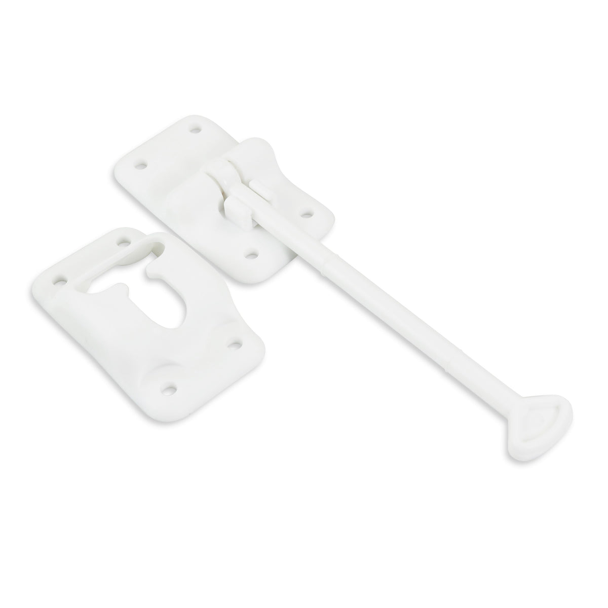 Leisure Coachworks RV Baggage Door Catch Holds Compartment Doors Open T Style 6 Inch (White)