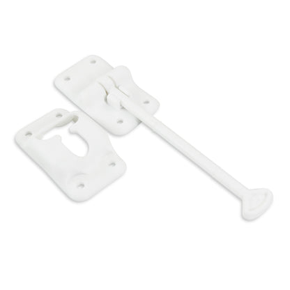 Leisure Coachworks RV Baggage Door Catch Holds Compartment Doors Open T Style 6 Inch (White)