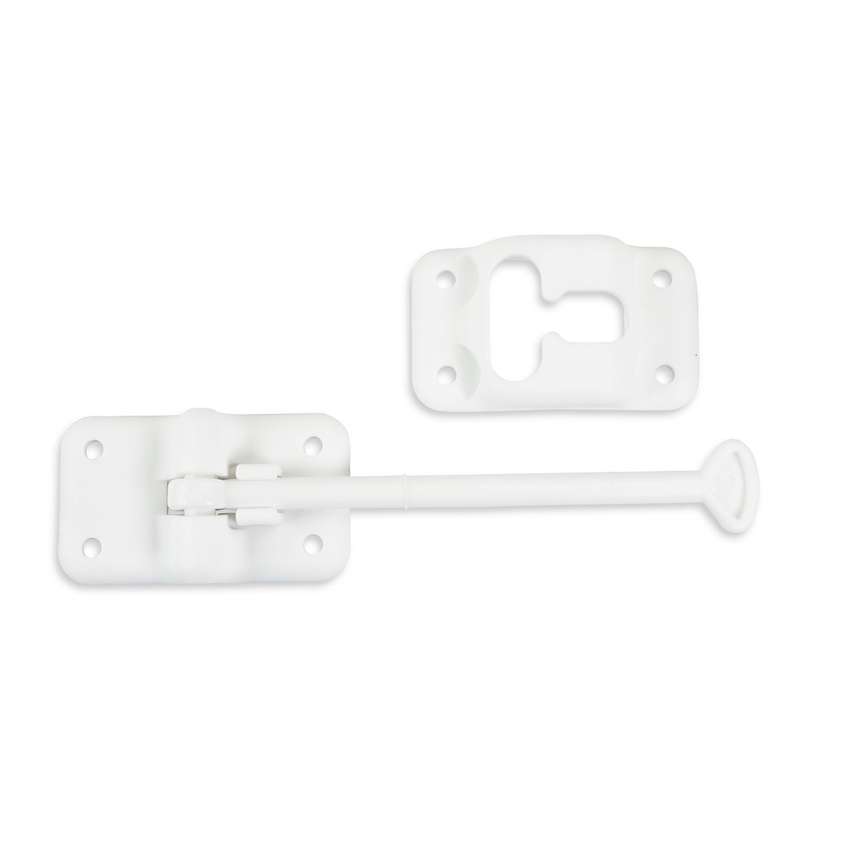 Leisure Coachworks RV Baggage Door Catch Holds Compartment Doors Open T Style 6 Inch (White)