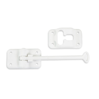 Leisure Coachworks RV Baggage Door Catch Holds Compartment Doors Open T Style 6 Inch (White)