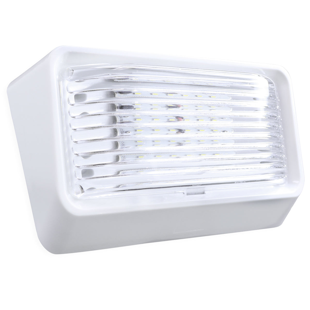 Leisure LED 12V RV Exterior LED Porch Light Cool White with Amber Lens Night Sensor 6 Inch (White)