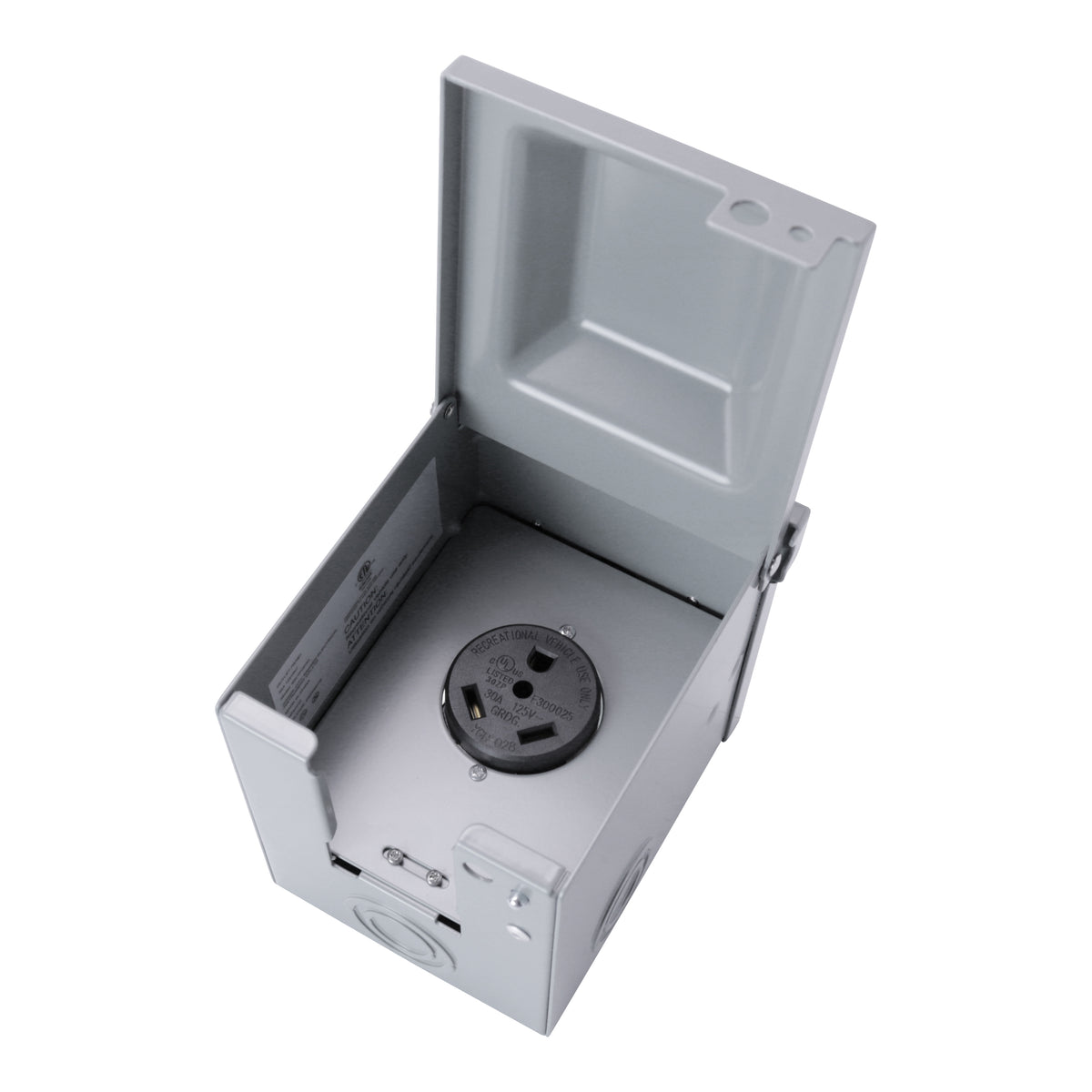 Leisure Cords 30AMP RV Generator Power Inlet Box NEMA TT-30R 5 Inch (Grey)