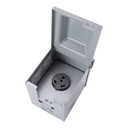 Leisure Cords 30AMP RV Generator Power Inlet Box NEMA TT-30R 5 Inch (Grey)
