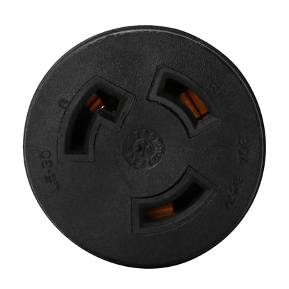 Leisure Cords 30AMP RV Electrical Adapter Generator NEMA L14-30P to L5-30R 3 Inch (Black)