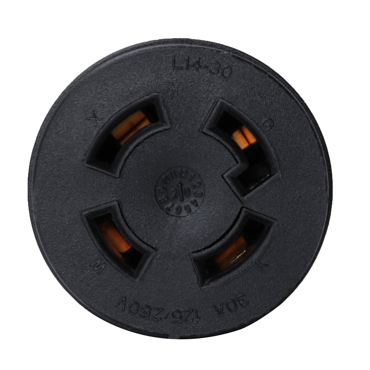 Leisure Cords 30AMP RV Electrical Adapter Generator NEMA L5-30P to L14-30R 3 Inch (Black)