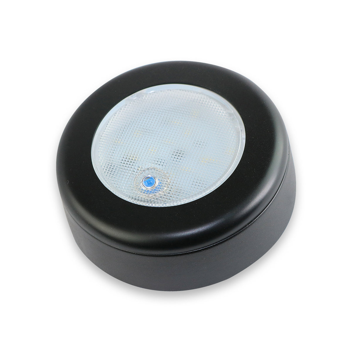 Leisure LED 12V RV Interior LED Surface Mount Ceiling Light Cool White with Push Button Lens 3 Inch (Black)