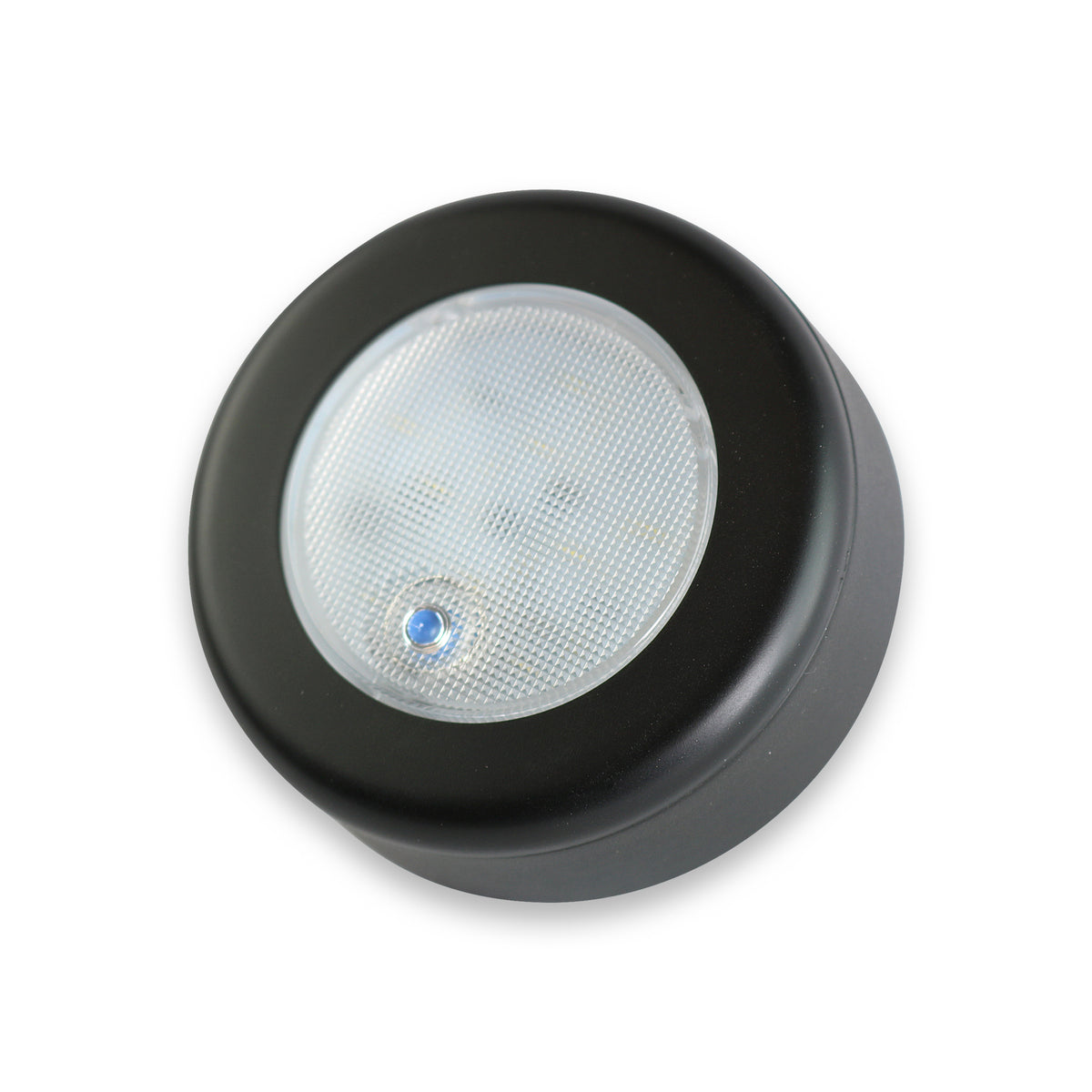 Leisure LED 12V RV Interior LED Surface Mount Ceiling Light Cool White with Push Button Lens 3 Inch (Black)
