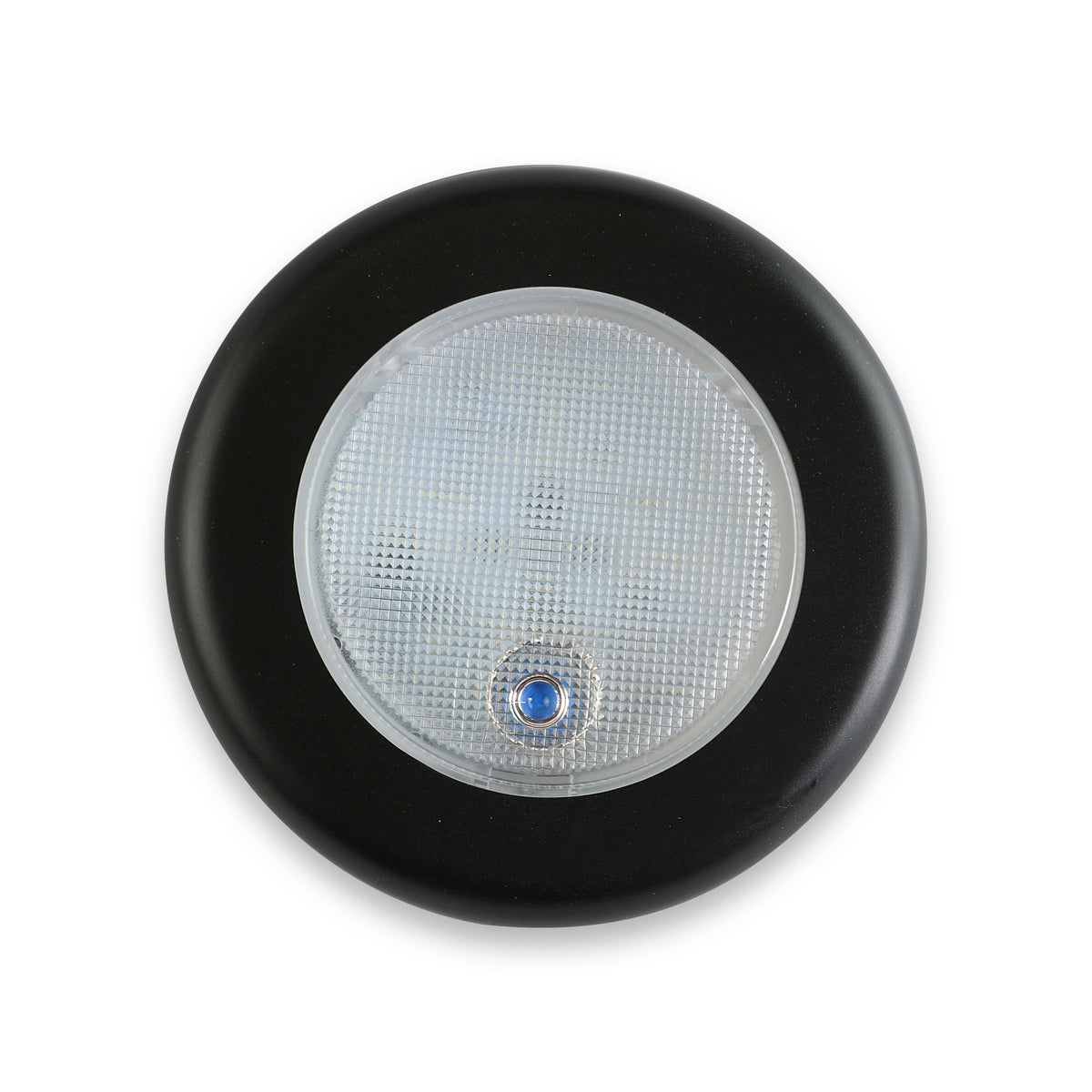 Leisure LED 12V RV Interior LED Surface Mount Ceiling Light Cool White with Push Button Lens 3 Inch (Black)