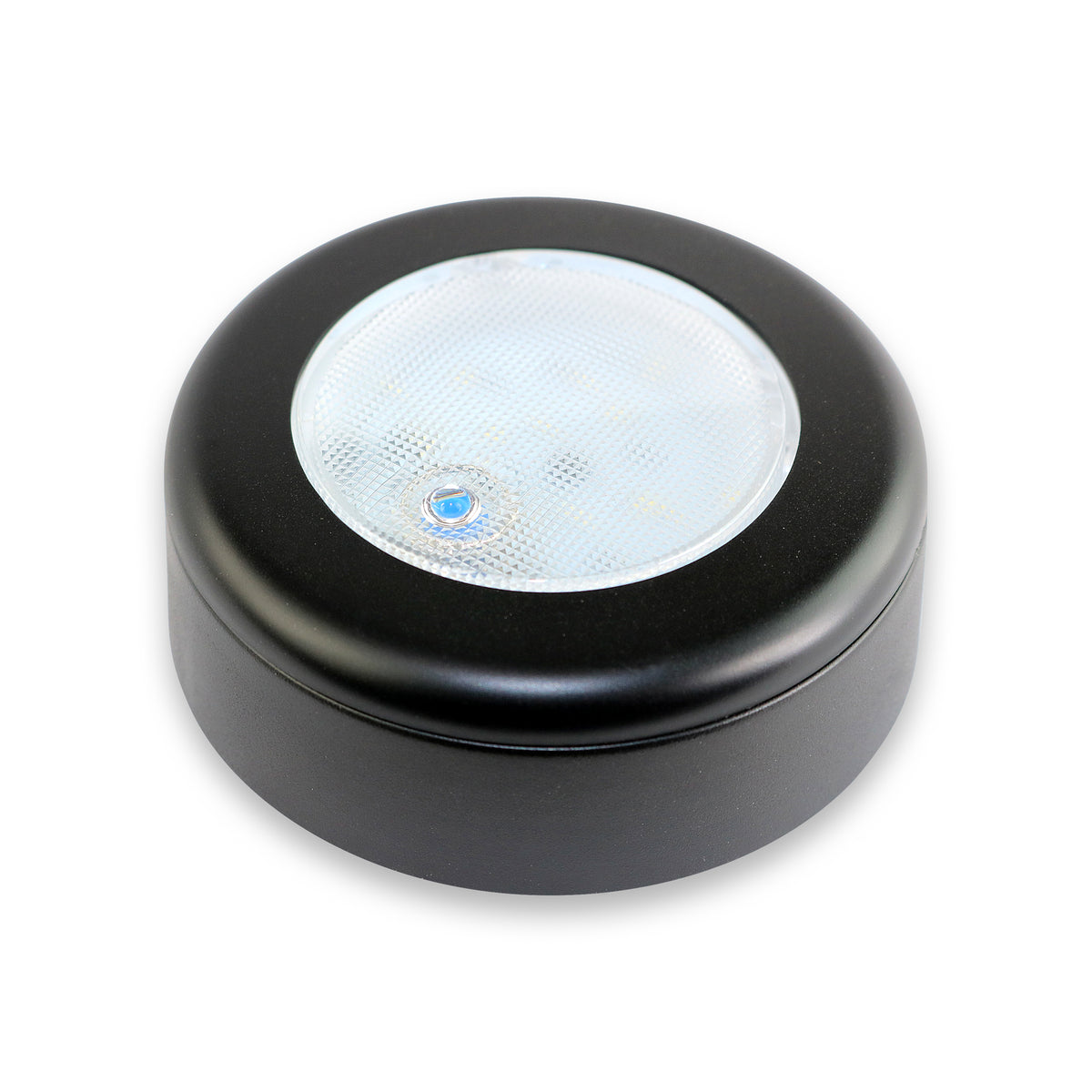 Leisure LED 12V RV Interior LED Surface Mount Ceiling Light Cool White with Push Button Lens 3 Inch (Black)