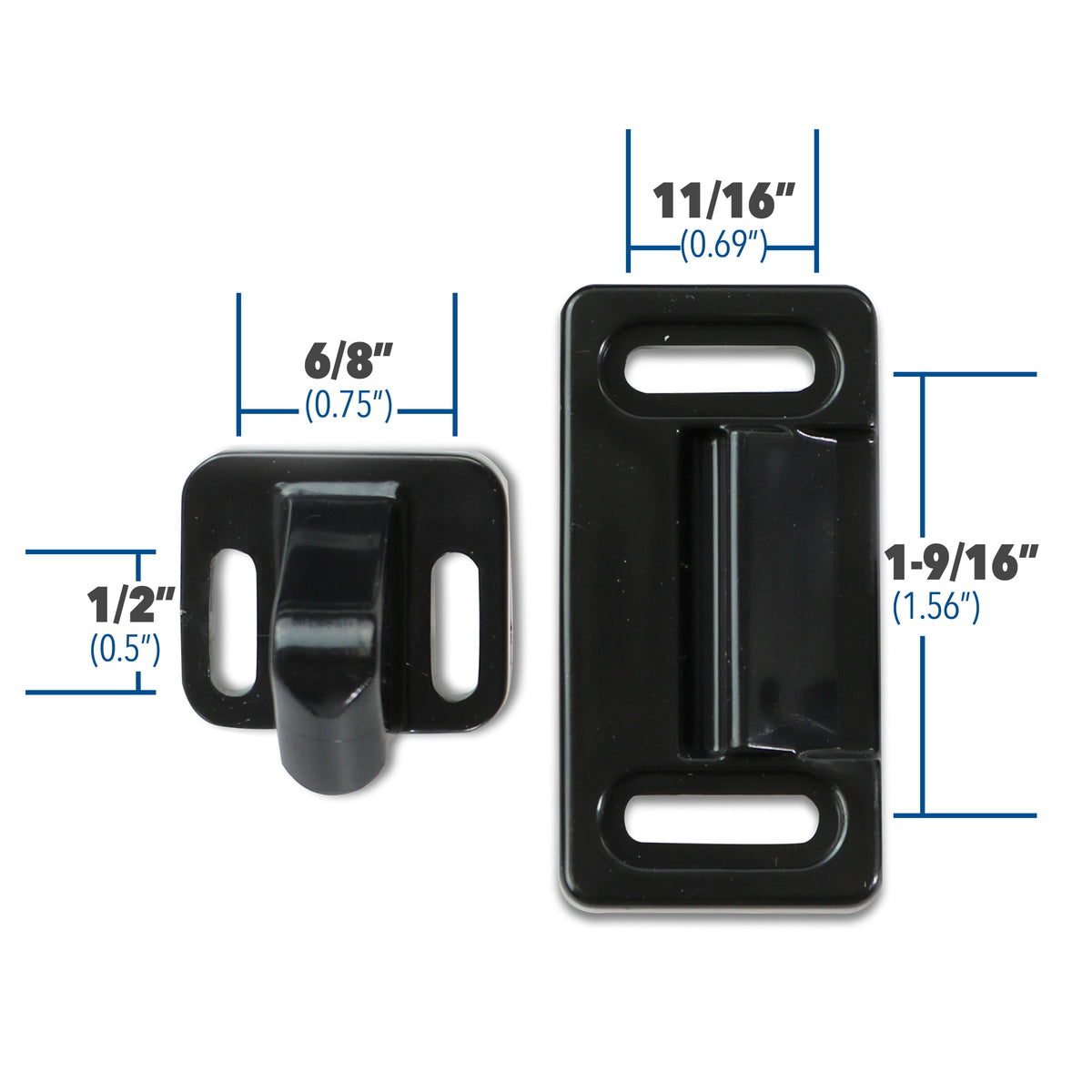 Leisure Coachworks RV Screen Door Latch with Handle Kit Left Hand Side 3 Inch (Black)