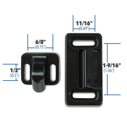 Leisure Coachworks RV Screen Door Latch with Handle Kit Left Hand Side 3 Inch (Black)