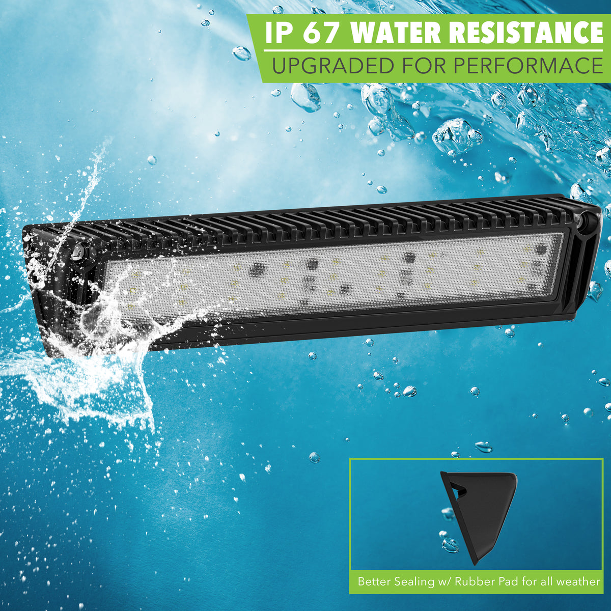 Leisure LED 12V RV Exterior LED Utility Porch Light Cool White 2250 Lumen Aluminum Housing 12.9 Inch (White)