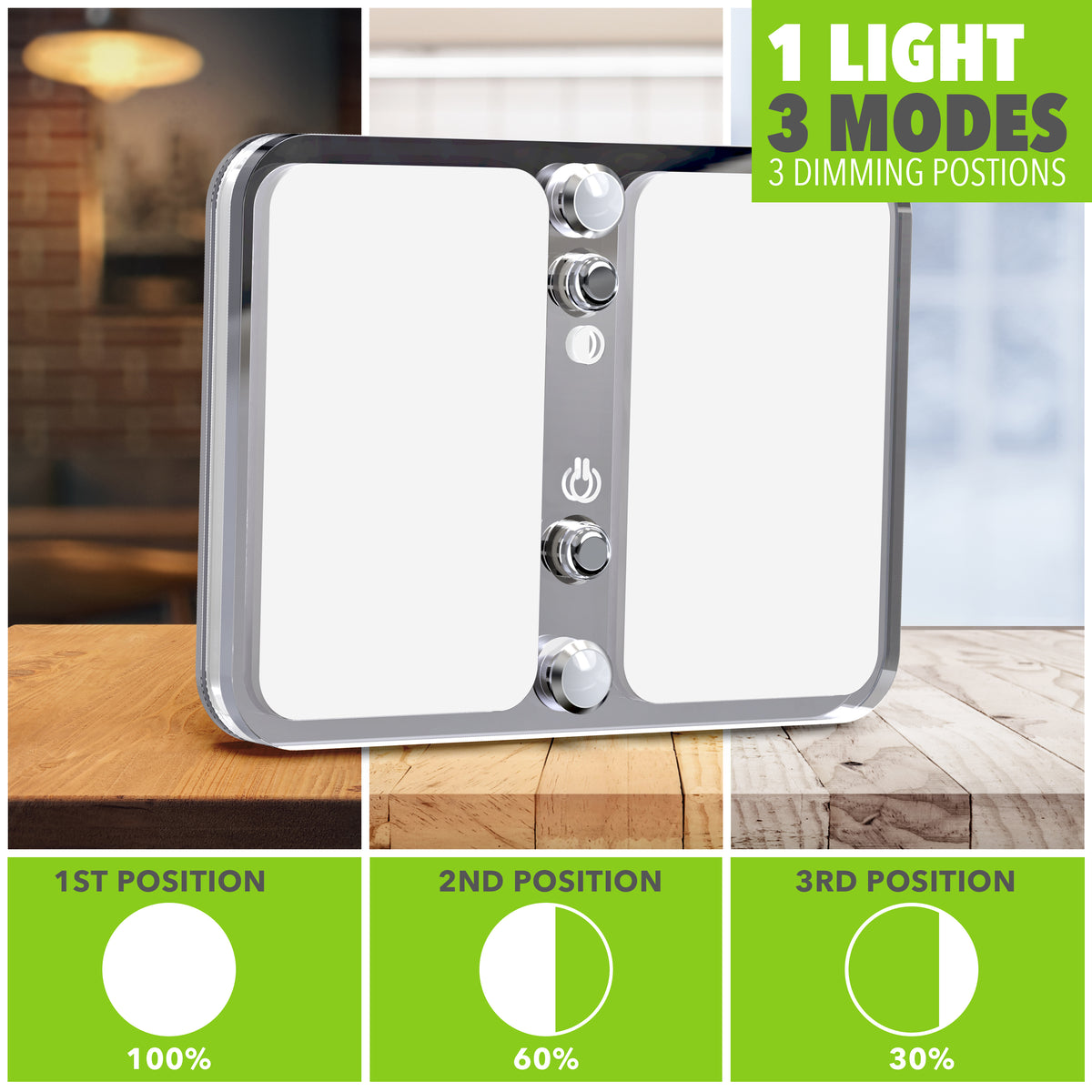 Leisure LED 12V RV LED Single Dome Light Multi-Color Touch Dimmer Switch Frosted Lens 4 Inch (Chrome)