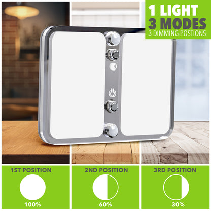Leisure LED 12V RV LED Single Dome Light Multi-Color Touch Dimmer Switch Frosted Lens 4 Inch (Chrome)