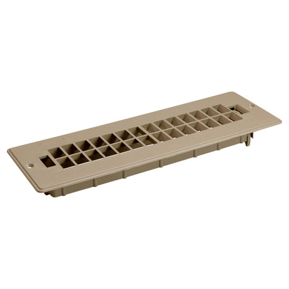Leisure Coachworks RV Floor Register Dampered 10 Inch x 2 Inch (Tan)