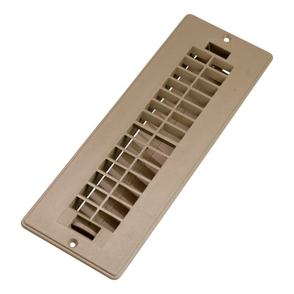 Leisure Coachworks RV Floor Register Dampered 10 Inch x 2 Inch (Tan)