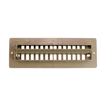 Leisure Coachworks RV Floor Register Dampered 10 Inch x 2 Inch (Tan)