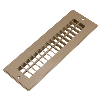 Leisure Coachworks RV Floor Register Uncloseable 10 Inch x 2 Inch (Tan)