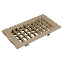 Leisure Coachworks RV Floor Register Dampered 8 Inch x 4 Inch (Tan)