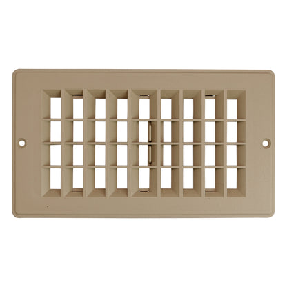 Leisure Coachworks RV Floor Register Dampered 8 Inch x 4 Inch (Tan)