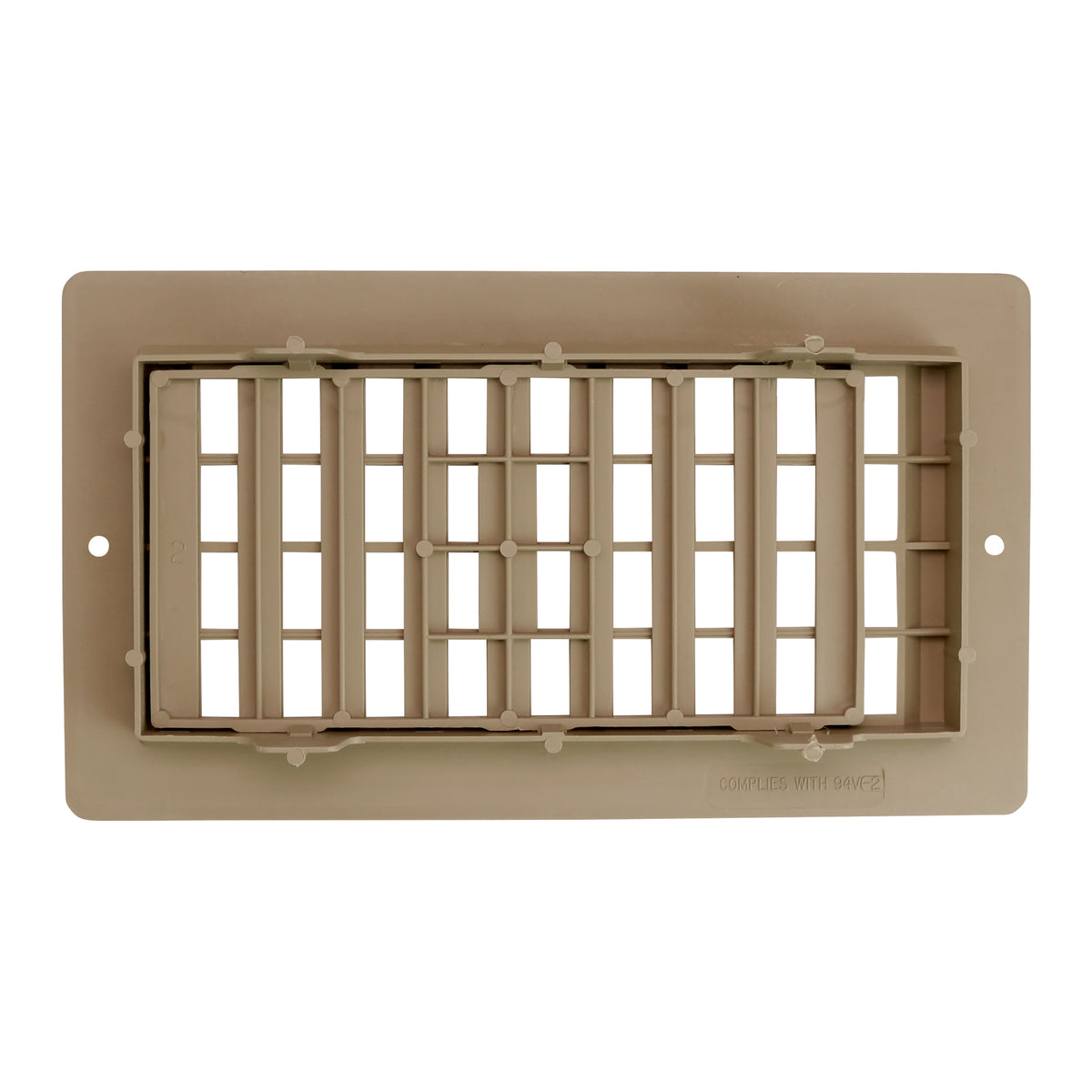 Leisure Coachworks RV Floor Register Dampered 8 Inch x 4 Inch (Tan)