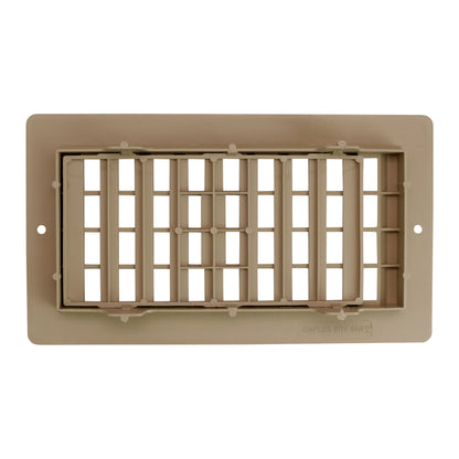Leisure Coachworks RV Floor Register Dampered 8 Inch x 4 Inch (Tan)