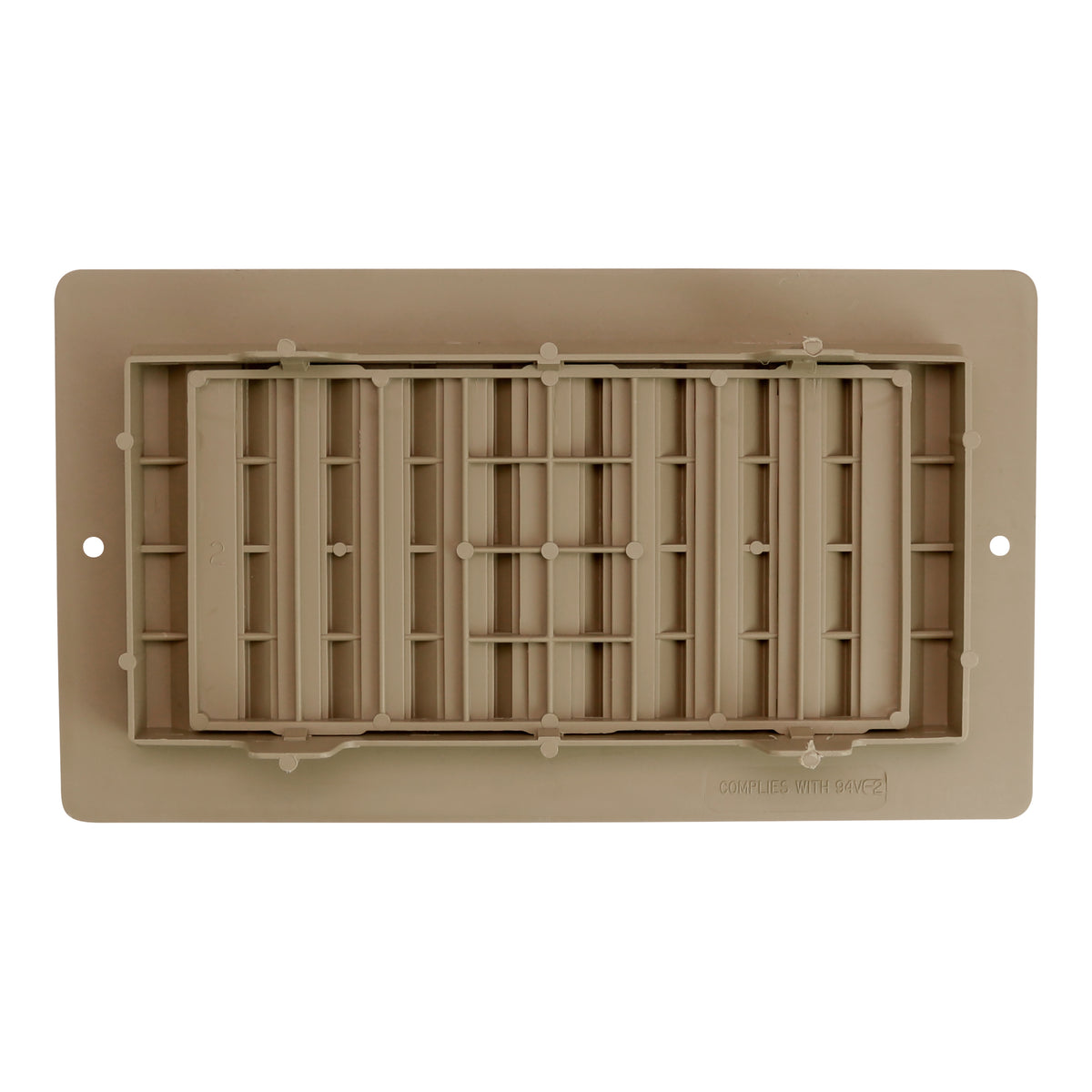 Leisure Coachworks RV Floor Register Dampered 8 Inch x 4 Inch (Tan)