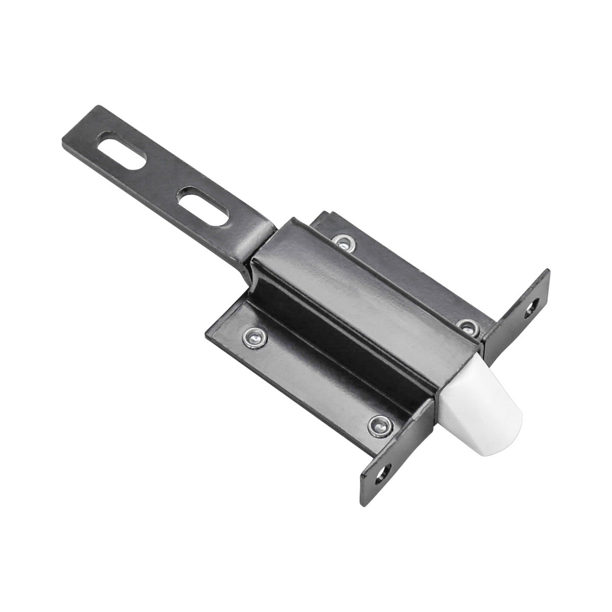 Leisure Coachworks RV Baggage Door Latch for E521 Compartment Doors with Plunger Catch 2 Inch C-to-C (Black)
