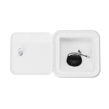White diesel fuel fill door 9 inch 1/2 x 9 inch 1/2 outside dimension polar white