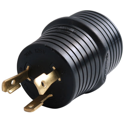 Leisure Cords 30AMP RV Electrical Adapter Generator NEMA L5-30P to TT-30R 3 Inch (Black)
