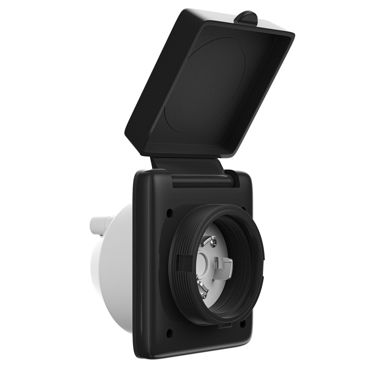 Leisure Cords 30AMP RV Power Inlet Plug Weatherproof Boot Kit NEMA L5-30P 3 Inch (Black)